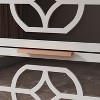 Famapy White 3-Drawers Wood Nightstands With Mirrored Paint Bedside Table - 4 of 4