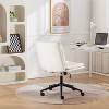 Contemporary Adjustable Swivel Criss-Cross Chair, Wide Seat Office Chair Vanity Chair, Adjustable Height With PU Leather Base-The Pop Home - 3 of 4