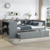 Full Size Wood Daybed with Trundle, Storage Drawers and Side Shelves - 2 of 4