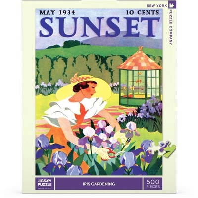 New York Puzzle Company Iris Gardening 500 Piece Puzzle