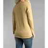Women's Lightweight V Neckline Sweater With Stars In Mustard - TEMPO PARIS - 2 of 3