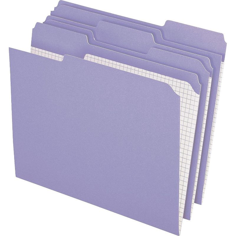 Pendaflex Reinforced Top Tab File Folders 1/3 Cut Letter Lavender 100/Box R15213LAV, 3 of 4