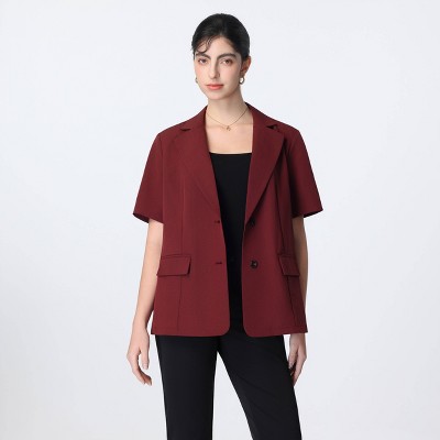 A New Day Women's Button-Down Blazer - A New Day™ Dark Red L — фото 3