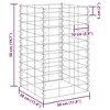 vidaXL Gabion Wall Gabion Retaining Wall Gabion Basket Cage Heavy Duty Metal - 11.8" x 11.8" x 19.7"/39.4"/59.1"/78.7" (4 pcs) - 4 of 4