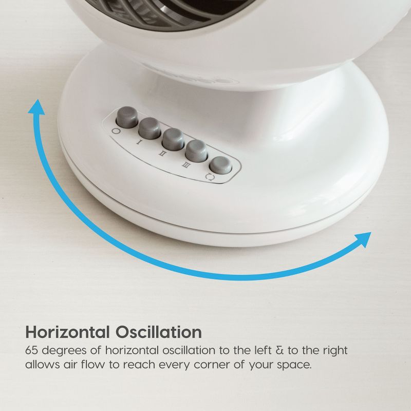 IRIS USA WOOZOO Fan, Oscillating Desk Fan, Table Air Circulator, Fan for Bedroom, 3 Speeds, 12° Adjustable Tilt, 35 db Low Noise, 3 of 9