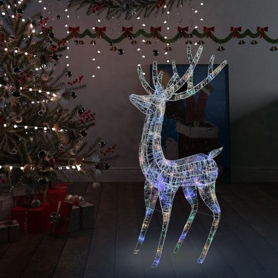 VidaXL XXL Acrylic Christmas Reindeer 250 LED 6 ft Colorful