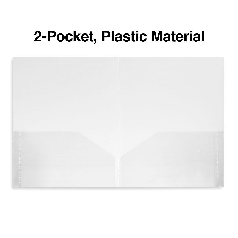 Staples Report Cover with 2 Pockets Plastic Clear 970151, 3 of 4