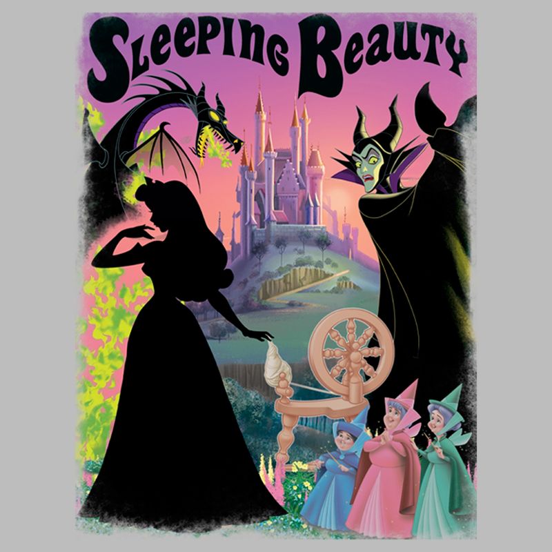 Men's Sleeping Beauty Silhouettes Poster T-Shirt, 2 of 4