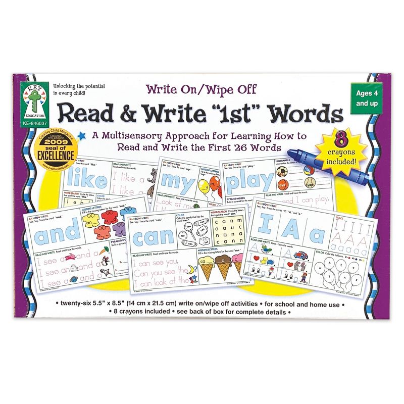 Carson Dellosa Education Write On/Wipe Off: Read and Write First Words Manipulative, Grade PK-2, 1 of 5