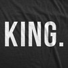 Mens King Shirt Funny Novelty Tee Matching King and Queen Couples T shirt - Crazy Dog Men's T Shirt Black 4XL - 2 of 4