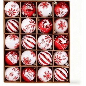 20PCS 6cm PVC Christmas Ball Ornaments - Shatterproof Festive Decorations, Hanging Xmas Tree Ornaments for Holiday Home, Party & Festive Displays - 1 of 4