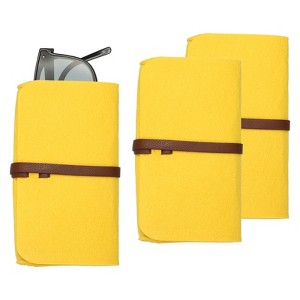 Unique Bargains Felt Soft Portable Storage Scratch-Resistant Eyeglasses Bag 3 Pcs - 1 of 4