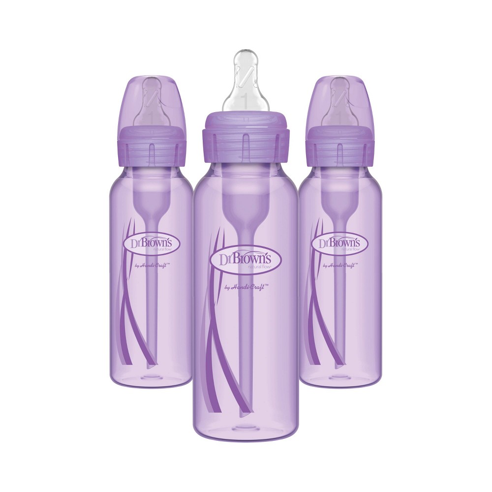 Photos - Baby Bottle / Sippy Cup Dr.Browns Dr. Brown's 8oz Anti-Colic Options+ Narrow Baby Bottle with Level 1 Slow F 