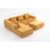 Resenkos Modular Sofa Set, Flexible Sectional Couch, Perfect for Living Room, Space-Saving & Comfortable, Corduroy, Beige - 2 of 4