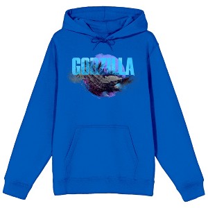 Godzilla x Kong: The New Empire Terrifying Monster City Stomper Adult Royal Blue Long Sleeve Hoodie - 1 of 4