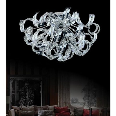 CWI Lighting Swivel 9 Light Flush Mount With Chrome Finish