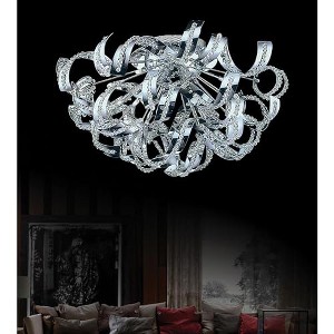 CWI Lighting Swivel 9 Light Flush Mount With Chrome Finish - 1 of 4