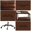PAGED Retro Office Chair Height Adjustable Gaming Chair with Lift Seat, High Backrest, Wooden Armrest for Living Room, Home Office - 2 of 4