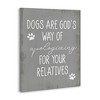 Stupell Industries Dogs are God's Way Quote Pawprint Pet Humor Canvas Wall Art - 3 of 4