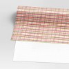 30” 20 sq ft Christmas Roll Wrap Pink/Green Plaid - Wondershop™ - 3 of 3