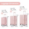Kumasinova PC Hardshell Luggage Set of 3,Expandable Carry-On Suitcases with TSA Lock,Lightweight Luggage with Front Pocket,20/24/28" - 3 of 4