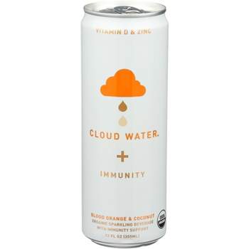 Cloud Water Immunity Organic Blood Orange & Coconut Sparkling Water - Pack of 12 - 12 fl oz