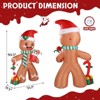 Christmas Decoration Lighted Inflatable Gingerbread Man Blow Up Yard Decorations Outdoor Light Up Christmas Inflatable Holiday Party Lawn Garden Decor - 2 of 4