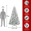 COWLOWN Snow-Flocked Christmas Tree with 233 Tips, Compact Full Shape Artificial Holiday Tree with Metal Stand - 3 of 4
