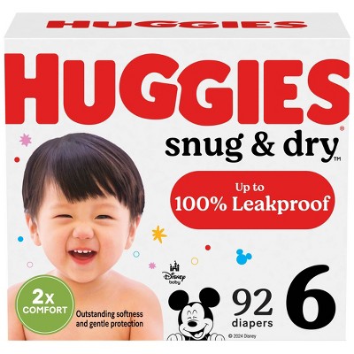 Huggies Snug & Dry Baby Disposable Diapers Huge Pack - Size 6 - 92ct