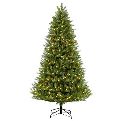 6.5ft Pre-lit Artificial Christmas Tree Geneva Fir