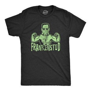 Mens Frankenstud T Shirt Funny Fitness Workout Frankenstein Halloween Graphic Tee - Crazy Dog Men's T Shirt - 1 of 4