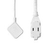 Globe Electric 9' 3 Outlet Extension Cord White: Indoor Electrical Cord, 16 AWG, ETL Listed, 13 Amps, 9ft Length - 2 of 4