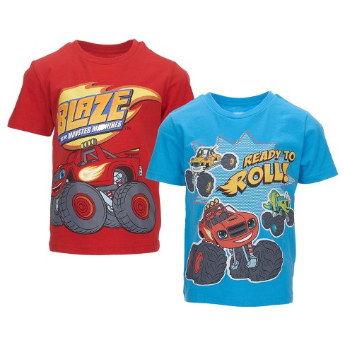 Blaze And The Monster Machines Little Boys 2 Pack Graphic T-shirts Red/blue  7 : Target