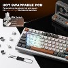 Wireless Mechanical Keyboard, 75% Layout with Knob, Hot Swap Gasket Custom Structure, Creamy Pre-lubed Switches, RGB Backlit, Bluetooth/Type-C/2.4G - 4 of 4