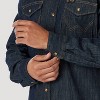 Wrangler Men's Denim Long Sleeve Button-Down Shirt - Dark Denim Wash - 4 of 4