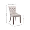 FURNIinspire Dining Chairs Dining Room Chair Kitchen Chairs Set Of 2, Modern Velvet Upholstered Solid Wood Dining Chair, White, 24.4"*19.7"*37.5" - 3 of 4