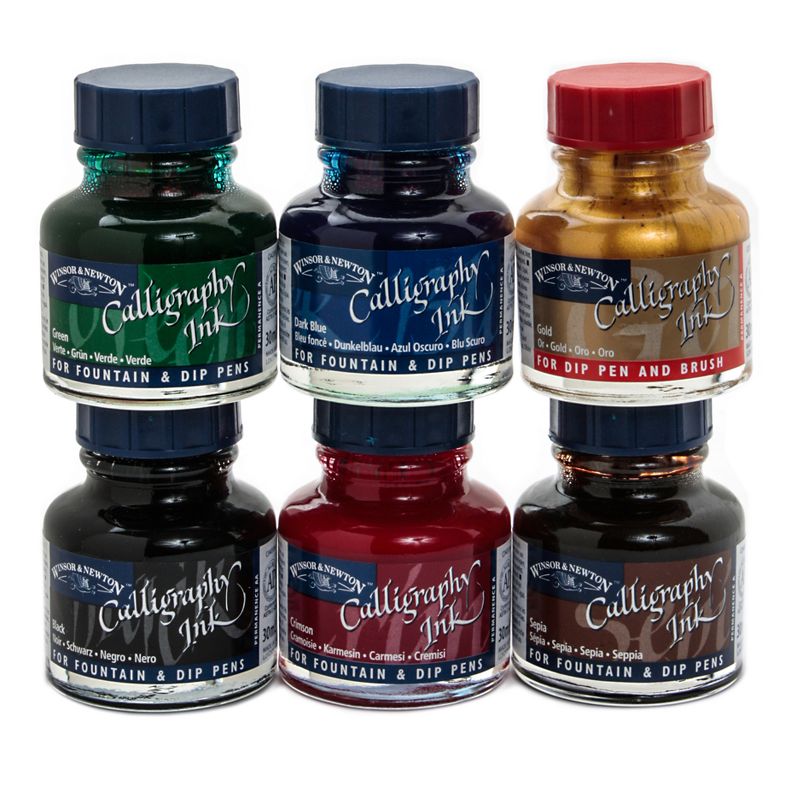 Calligraphy Ink Intro Set 6ct - Winsor and Newton, 1 of 5
