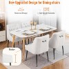 DYHOME Modern Dining Chairs Set of 4, Mid Century Kitchen Dining Chairs with 5.12” Cushions, Upholstered Dining Chairs with Back Pull Rod - 4 of 4