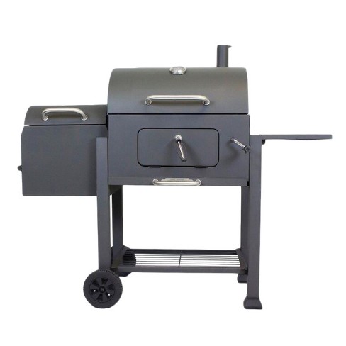 Vista Charcoal BBQ Grill With Offset Smoker Box - Black ...