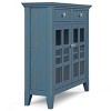 ORRD  Entryway Storage Cabinet Distressed Coastal Blue - 36" Cabinet with Glass Doors & Drawers - 3 of 4