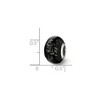 Black Bow Jewelry Black w/Platinum Foil Ceramic & Sterling Silver Bead Charm, 14mm - 2 of 3