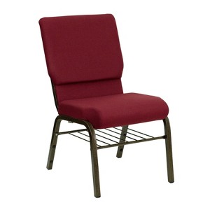 Emma and Oliver 18.5"W Church/Reception Guest Chair with Book Rack - 1 of 4