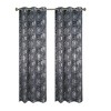 Floral Metallic Blackout Grommet Curtain Panels (Set of 2) - 2 of 4