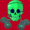 Men's Design By Humans Halloween Skeleton Skull Crossbones Video Gamer By TaiHan T-Shirt - 2 of 4