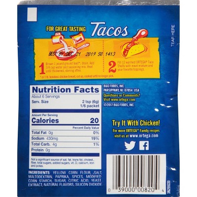 Ortega Taco Seasoning Mix 1oz