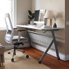 Emma and Oliver Heavy-Duty Flip Top Training Table with Nesting Design, Privacy Panel, Y-Legs, Tabletop, Metal Frame - 2 of 4