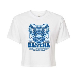 Women's - Star Wars - Bantha Farm And Creamery Cropped Graphic T-Shirt - 1 of 4