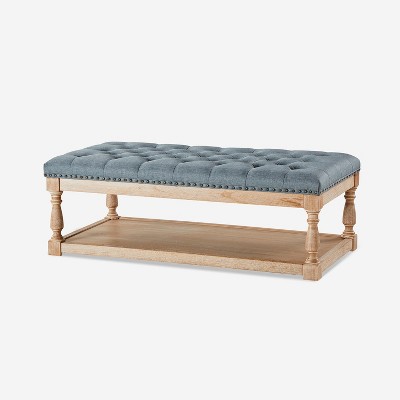 Conelius Traditional upholstered storage Cocktail ottoman with Button-Tufted Design| ARTFUL LIVING DESIGN