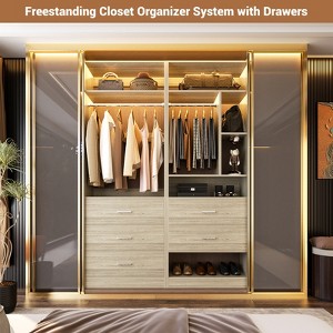 Besiost 48" Closet System with 5 Wood Drawers - 1 of 4