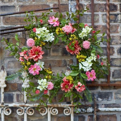 27" Multicolor Floral Grapevine Spring and Summer Wreath